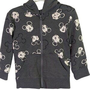 Mickey Mouse Full Zip Gray 2 Toddler Jumping Beans Emotional Faces Sweatshirt